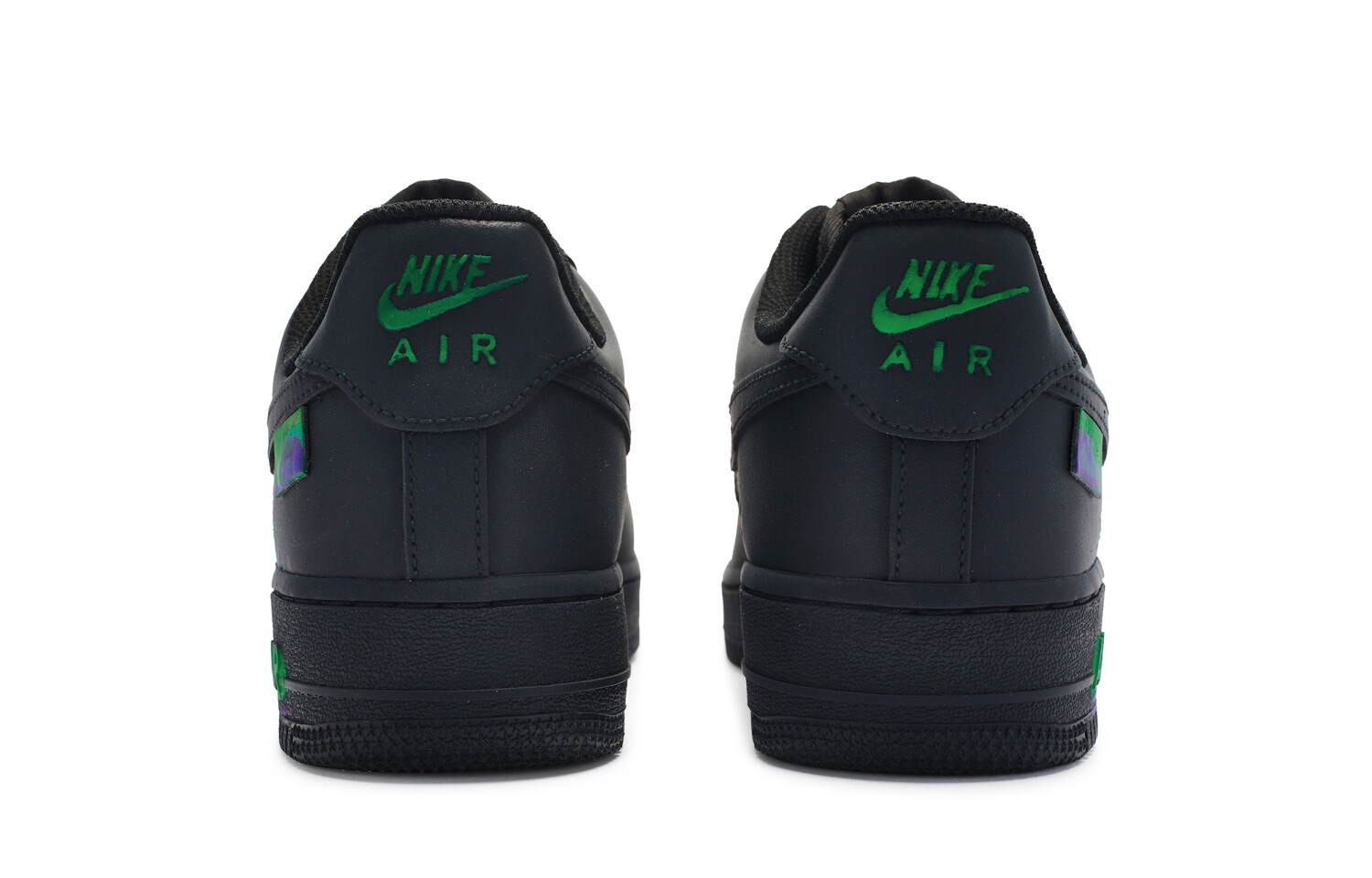 Кроссовки Nike Air Force 1 Skateboarding Shoes Unisex Low-top Green/black, черный/зеленый — фото 4