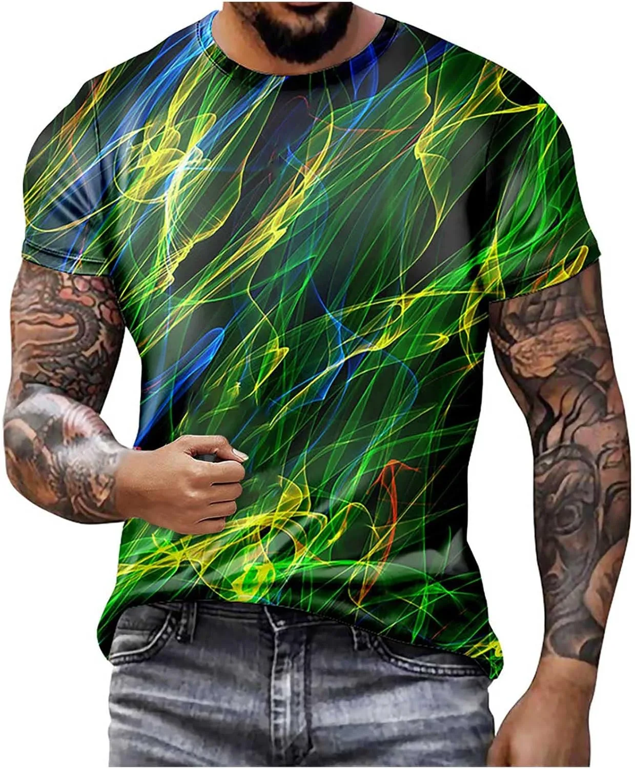 

Мужская футболка с 3D принтом в виде пламени Sdeycui