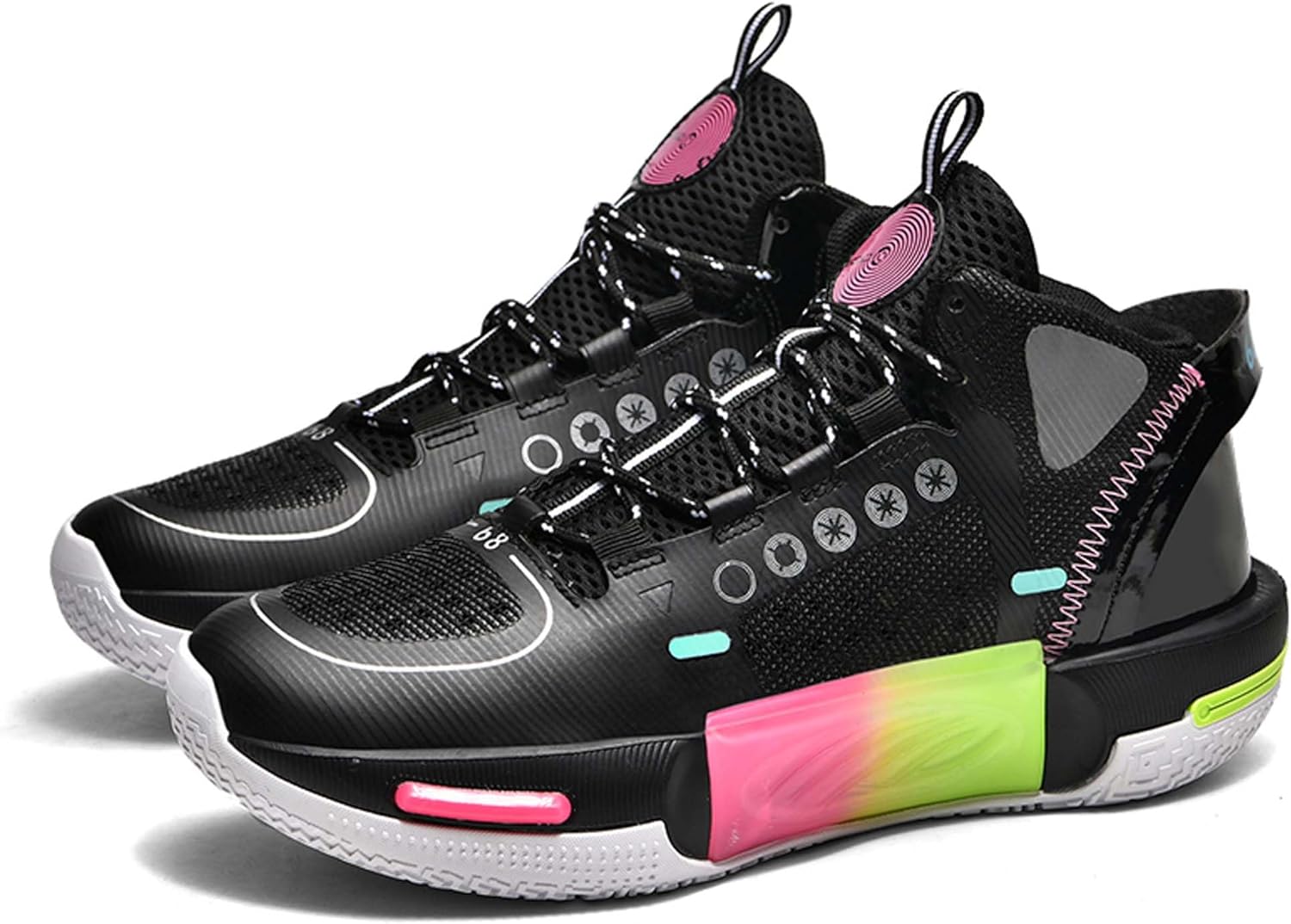 

Мужские и женские баскетбольные кроссовки, модная спортивная обувь, высокоэластичные кроссовки для солнца, удобные и дышащие кроссовки для бадминтона, противоскользящие и износостойкие повседневные кроссовки Dzbajrqm, черный