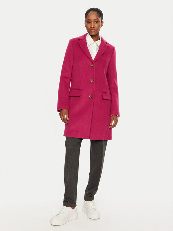 

Шерстяное пальто обычного кроя United Colors Of Benetton, розовый