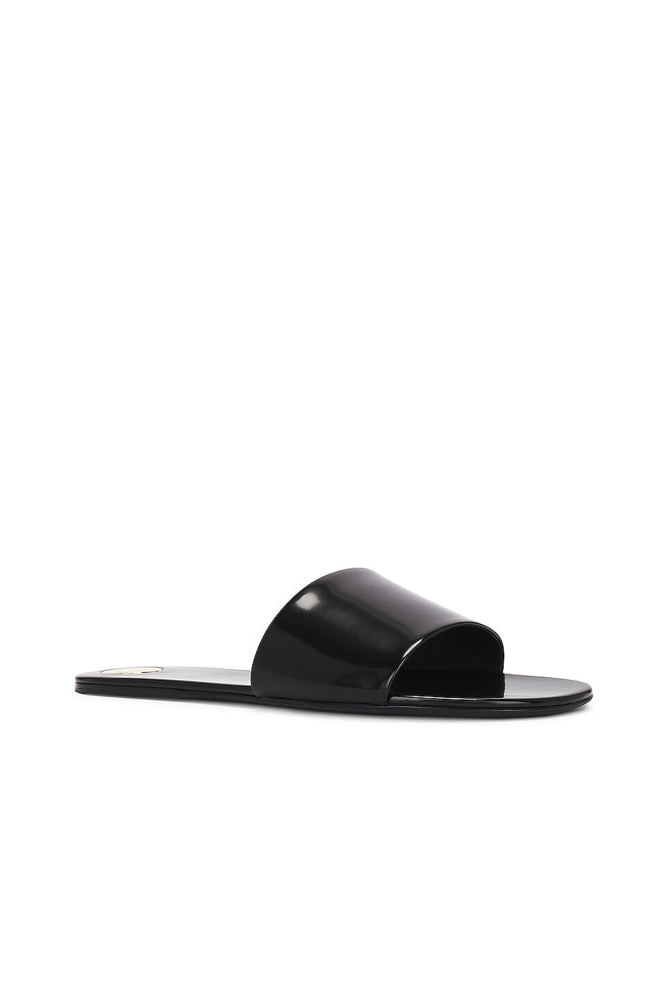 Слайды женские Carlyle Flat Slide Saint Laurent, цвет Noir — фото 2