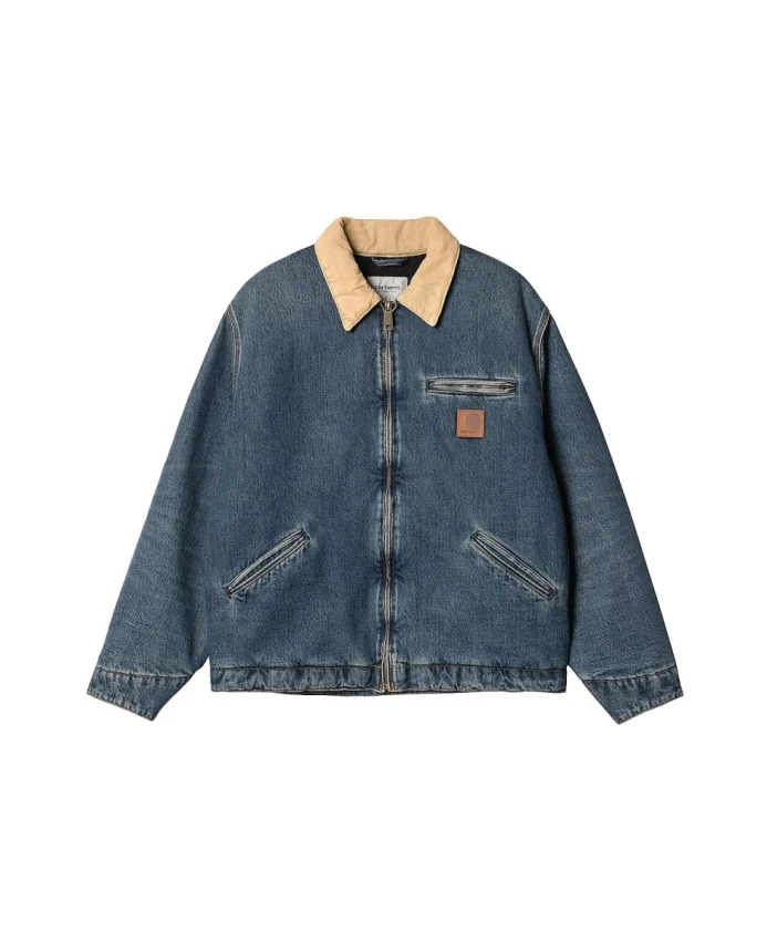 

Джинсовая куртка на молнии с бархатным воротником Carhartt Wip, синий