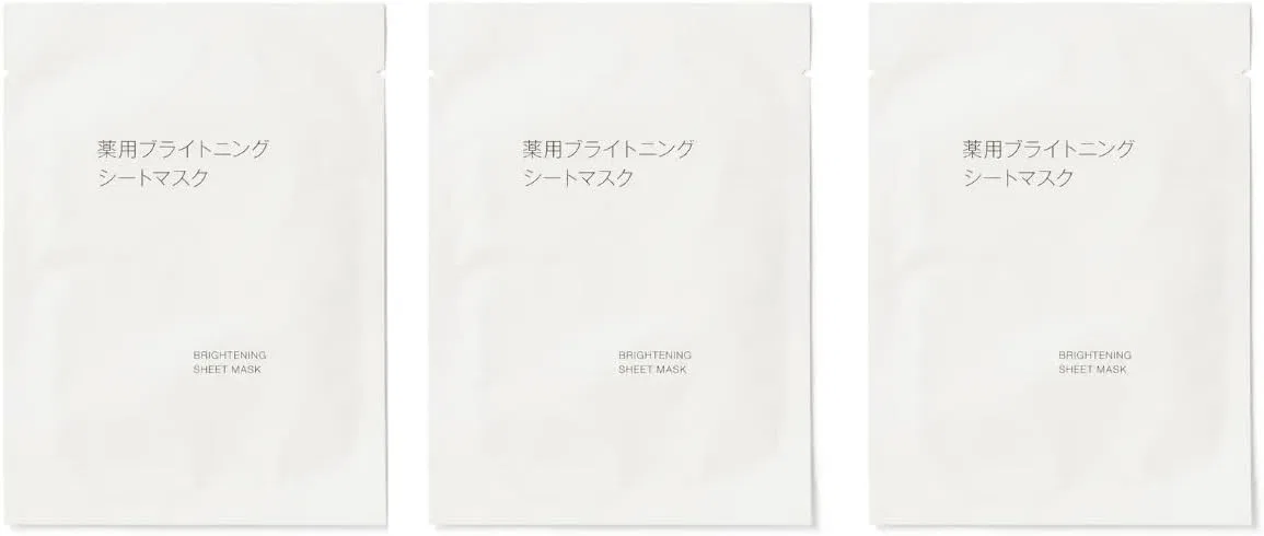 Маска для лица отбеливающая MUJI Good Medicated Brightening Sheet Mask, 19 мл, 3 шт