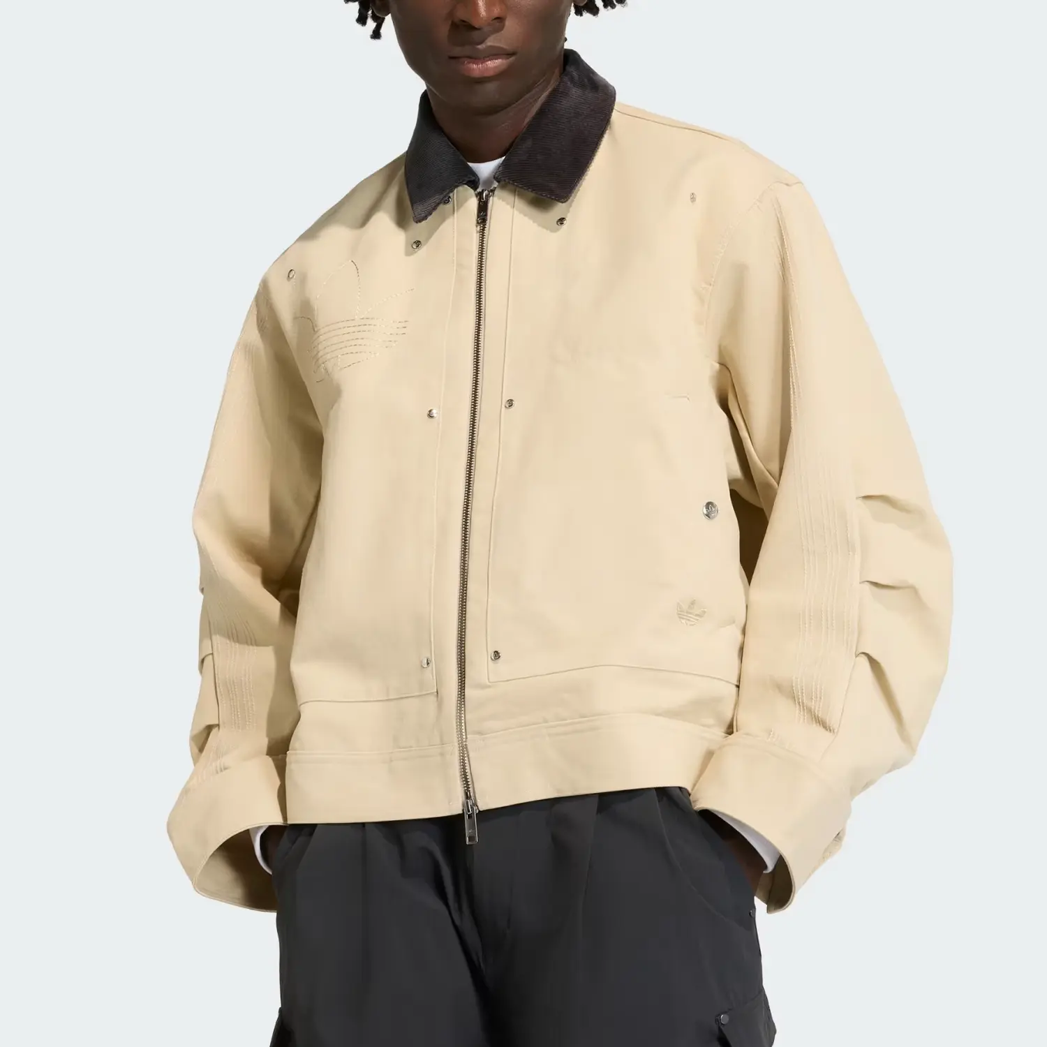 Куртка Premium Essentials для мужчин Adidas Originals, stone хаки — фото 4