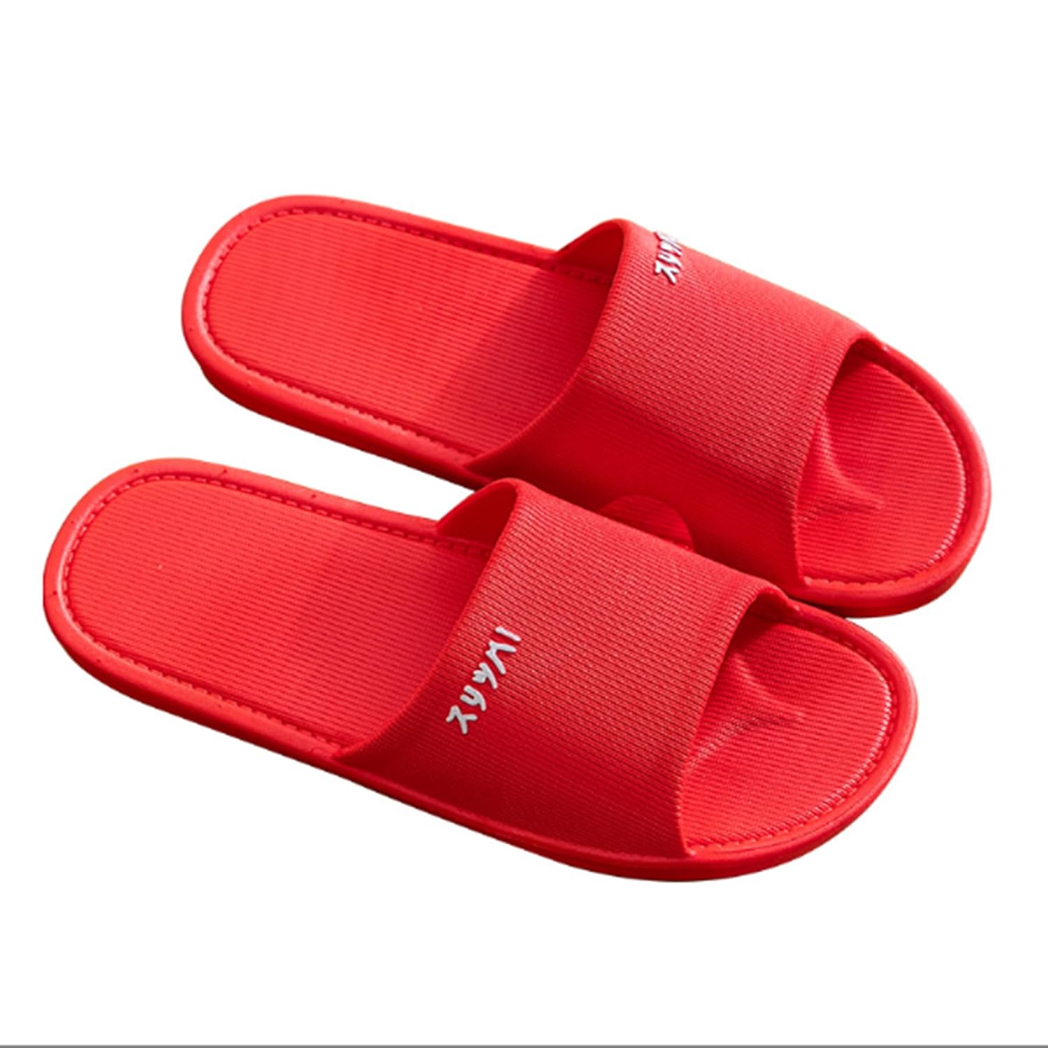 

Универсальные домашние тапочки для взрослых, с открытым носком, нескользящие, черные, размер 7,5-8,5 для женщин/5,5-6,5 для мужчин Tiger007, красный