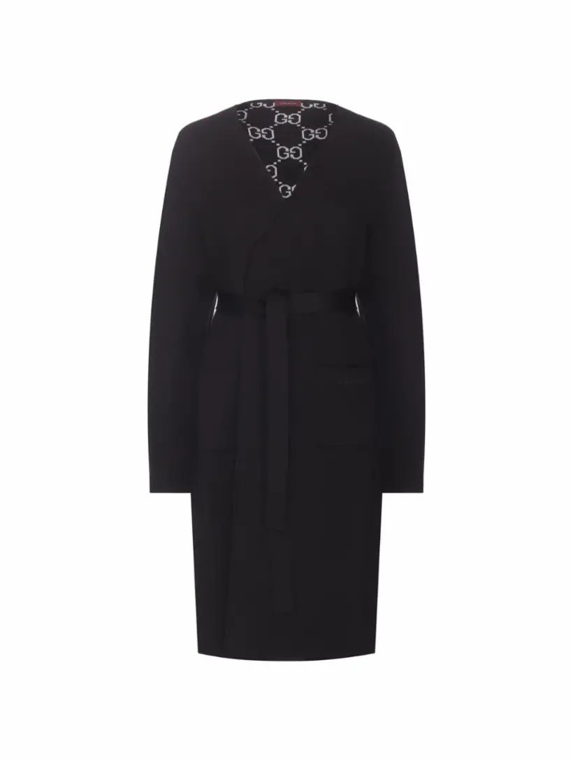 

Двусторонний шерстяной кардиган Gucci, черный
