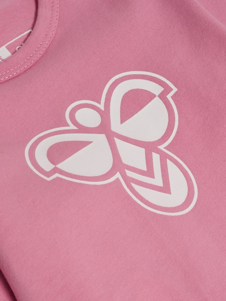 

Комбинезон для активного отдыха Mini Logo Body Longsleeve розового цвета Hummel