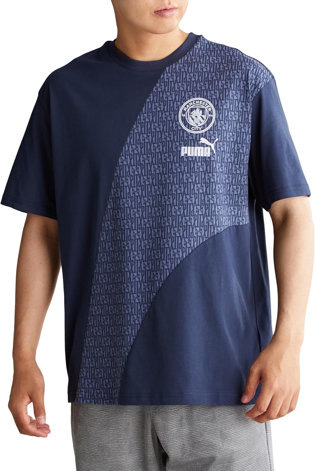 

Мужская спортивная футболка Puma 777784 MCFC ftblCulture+, темно-синий