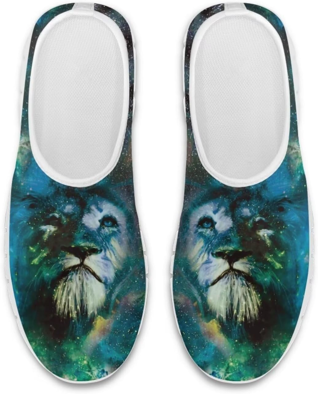 

Мужские повседневные слипоны, комфортная обувь для путешествий и прогулок, легкие, нескользящие, для активного отдыха и спорта, кроссовки для бега, размеры США 5-14 Qoiuvncy, Galaxy Lion