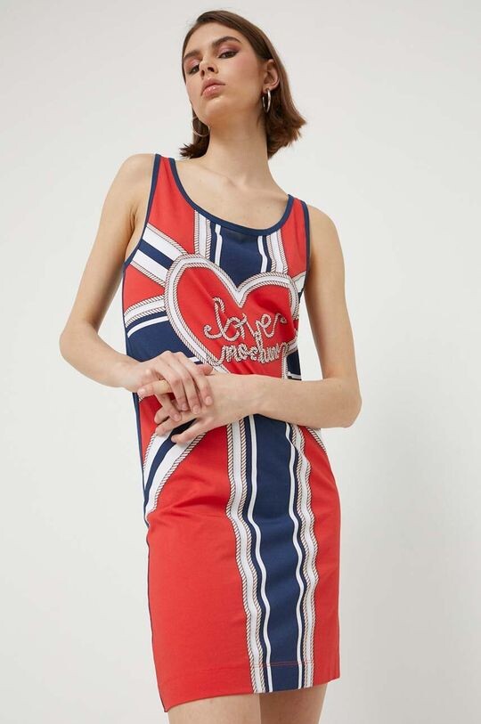 

Хлопковое платье Love Moschino, синий