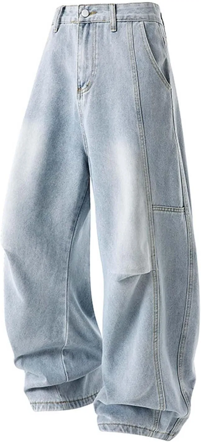 Джинсы мешковатые Y2K, Light Blue