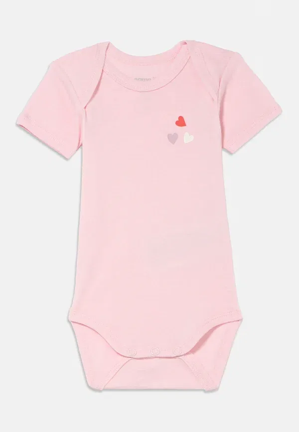 Боди Nbfbody heart 3 pack Name It, розовый/светло-розовый/сиреневый — фото 3