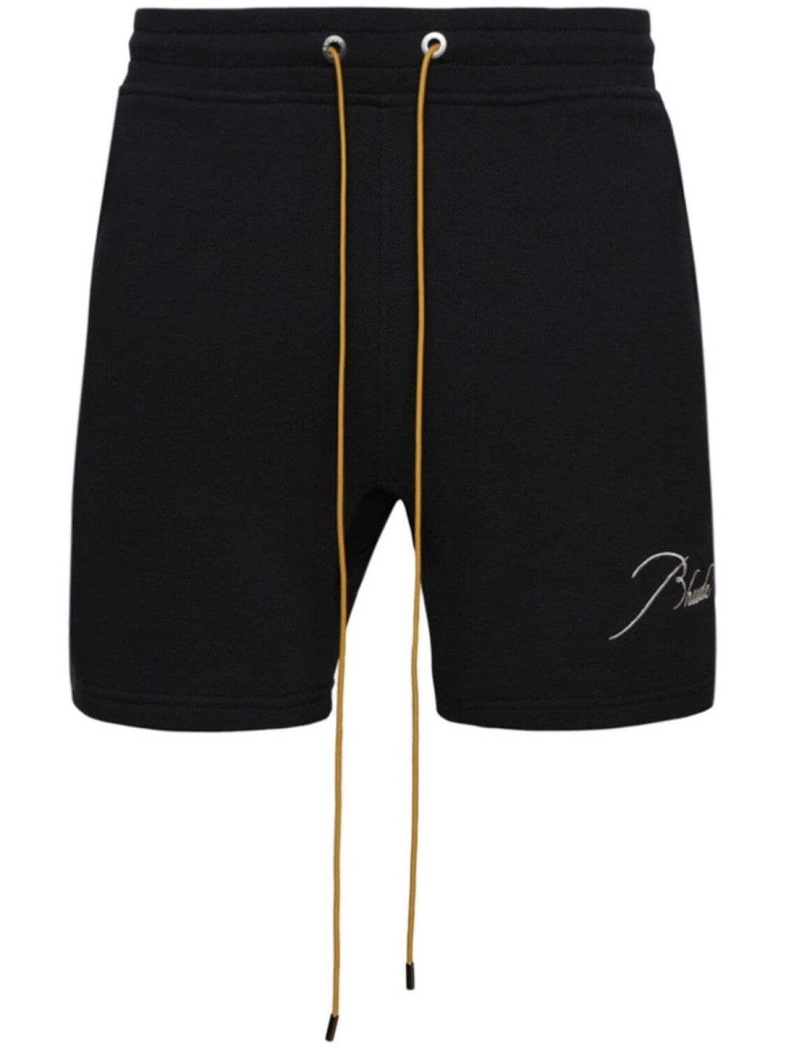 

RHUDE спортивные шорты с вышитым логотипом, черный