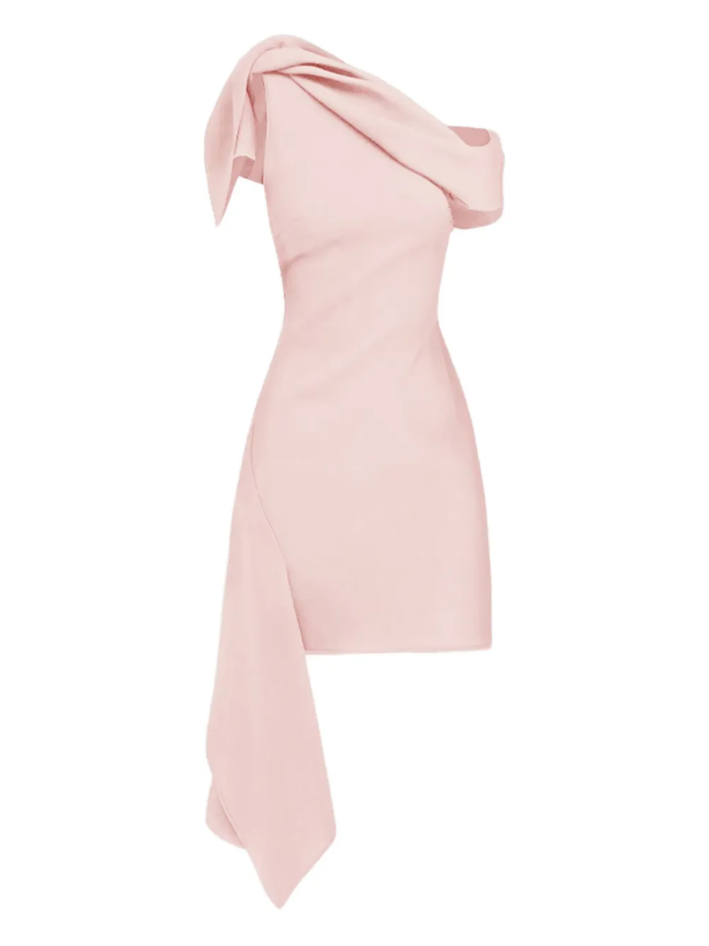 

Мини-платье Rigor с драпировкой на одно плечо Maticevski, розовый