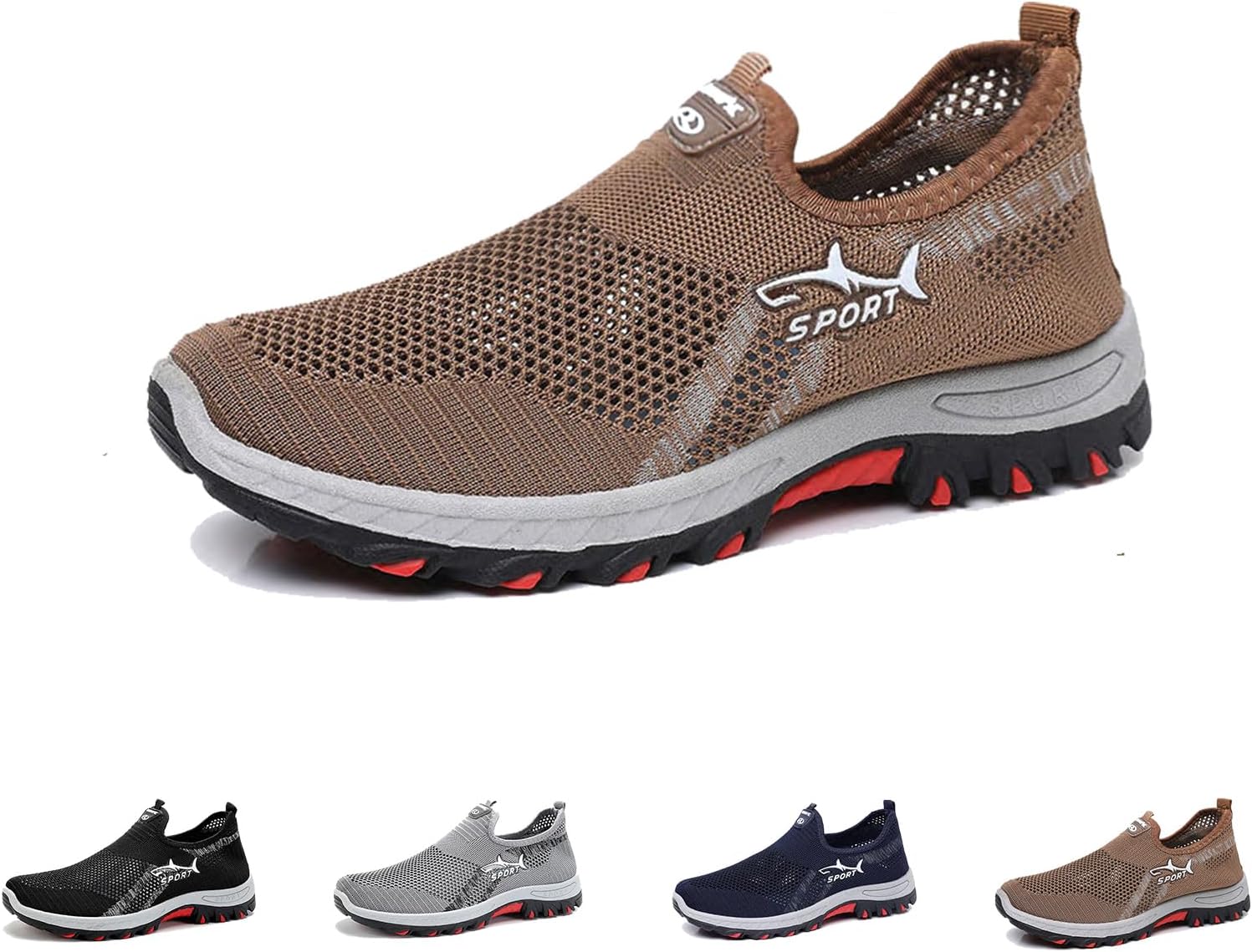 

Кроссовки Cooling Comfort, дышащие прогулочные туфли Atlacoast с мягкой подошвой, ортопедические прогулочные туфли Generic, коричневый