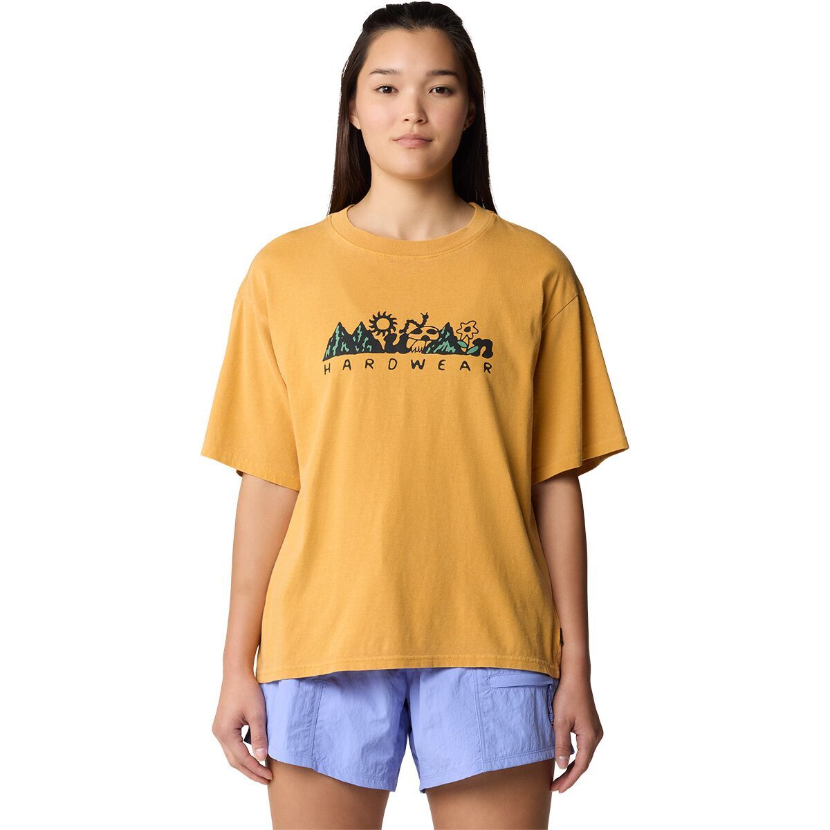 

Короткий топ с коротким рукавом Sun stash collab Mountain Hardwear, золотой