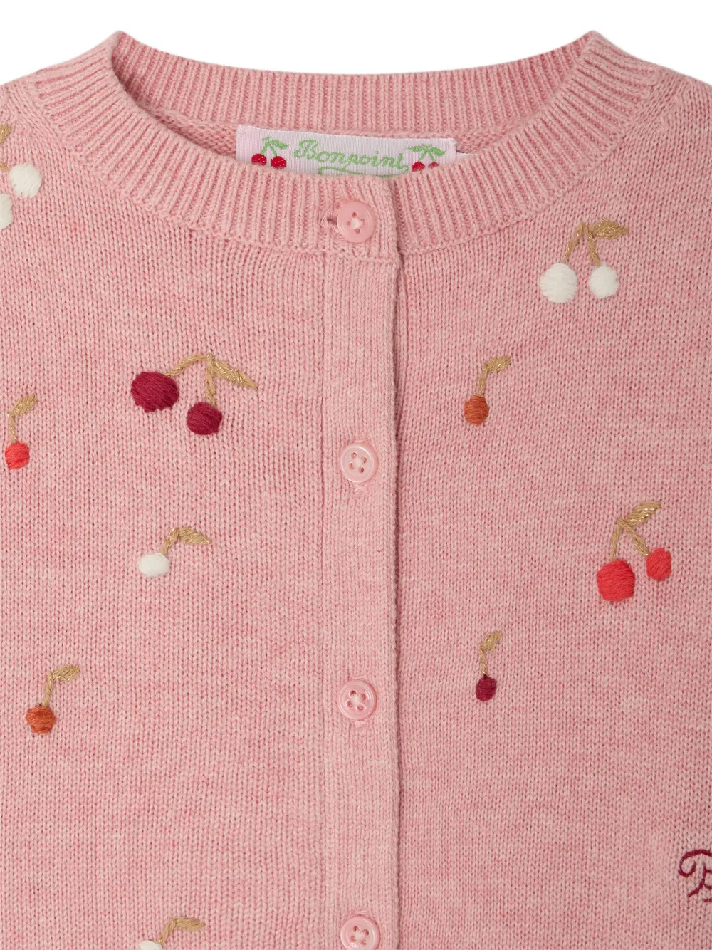 Кардиган с вышивкой Claudie Bonpoint, розовый — фото 3