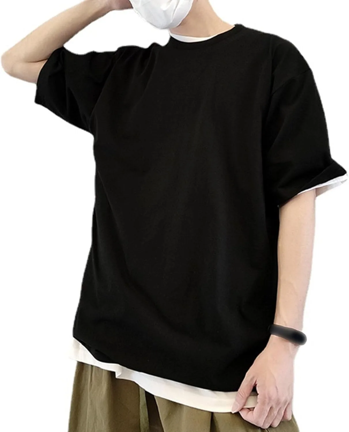 

Мужская футболка Crewneck Solid, легкая, быстросохнущая, с коротким рукавом SWJGLITTR