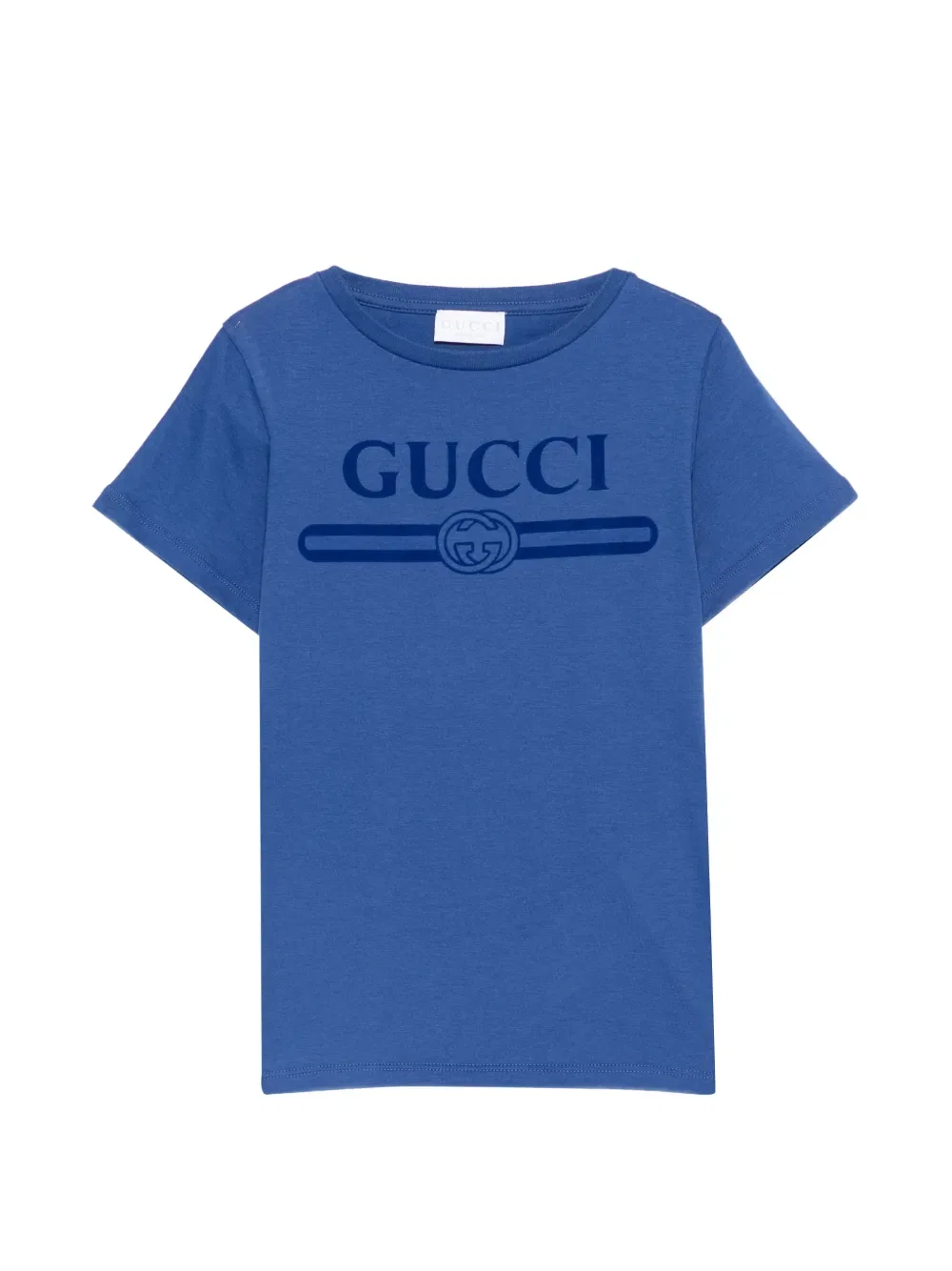 Футболка с логотипом Gucci Kids, синий