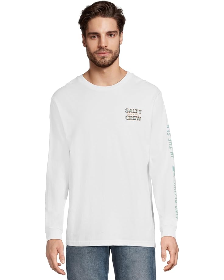 

Мужская футболка с длинным рукавом Salty Crew Offset, White, Белый, Мужская футболка с длинным рукавом Salty Crew Offset, White