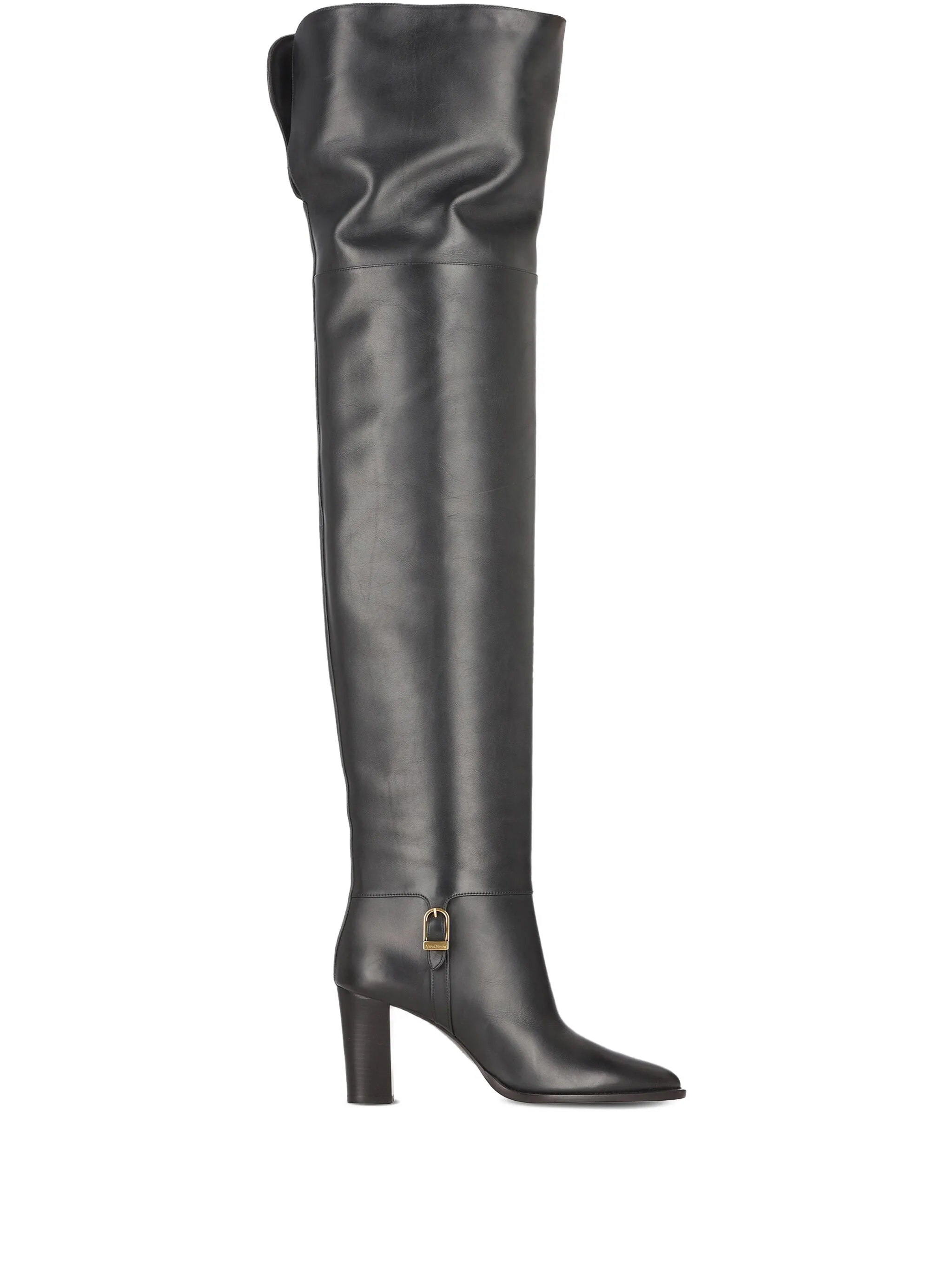 Ботфорты Julia 85 с пряжками Saint Laurent, черный