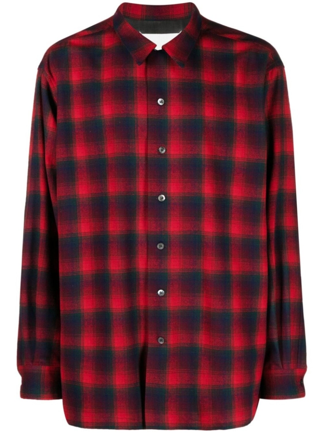 

Maison Margiela шерстяная клетчатая рубашка из коллаборации с Pendleton, красный