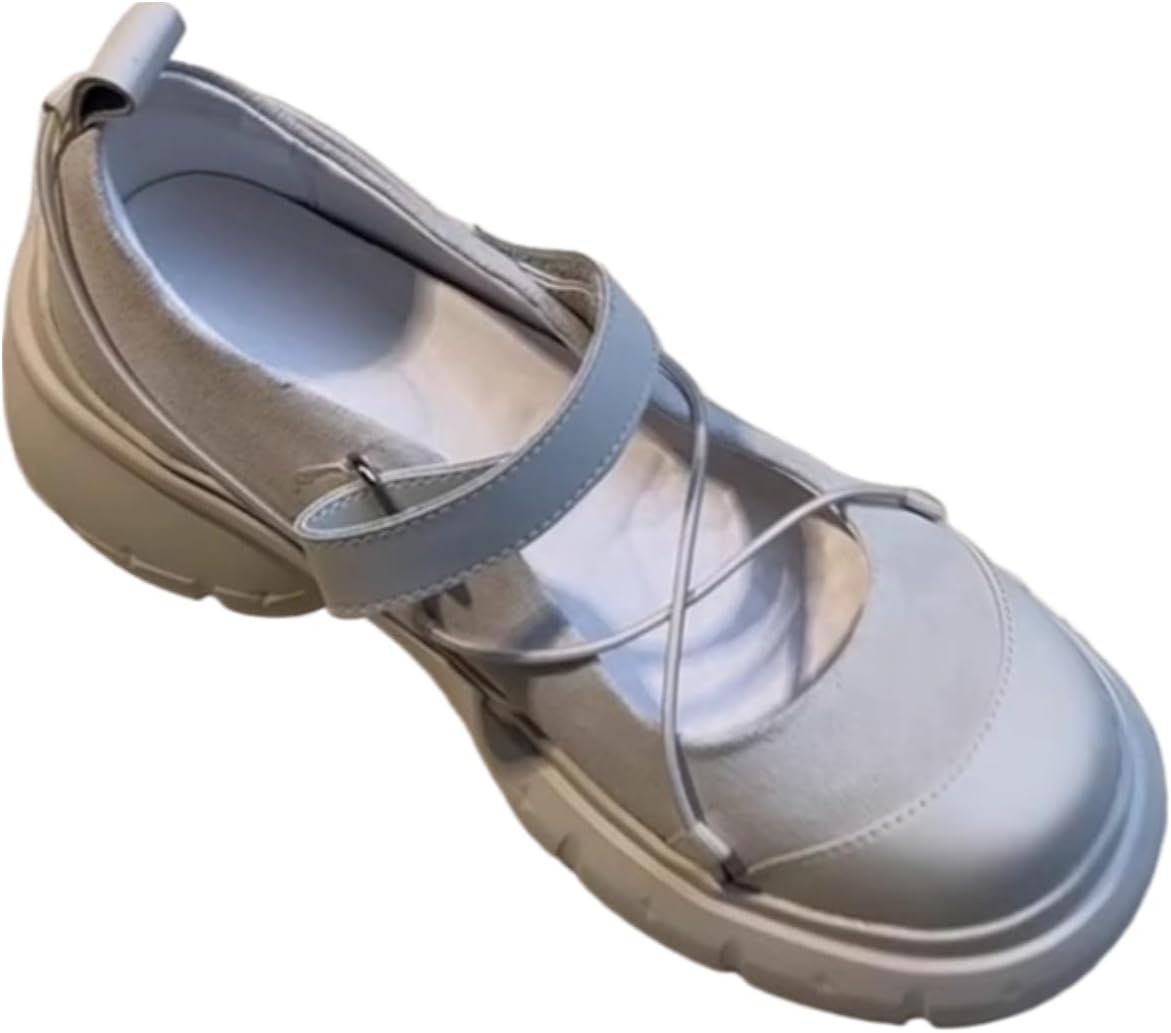 

Кроссовки Mary Janes Sneakerina, балетные кроссовки для женщин, теннисные туфли, босоножки на плоской подошве Lokolucx, белый