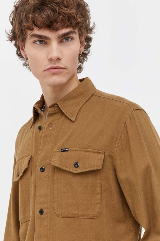 

Рубашка из необработанного хлопка G-Star G-Star Raw, коричневый