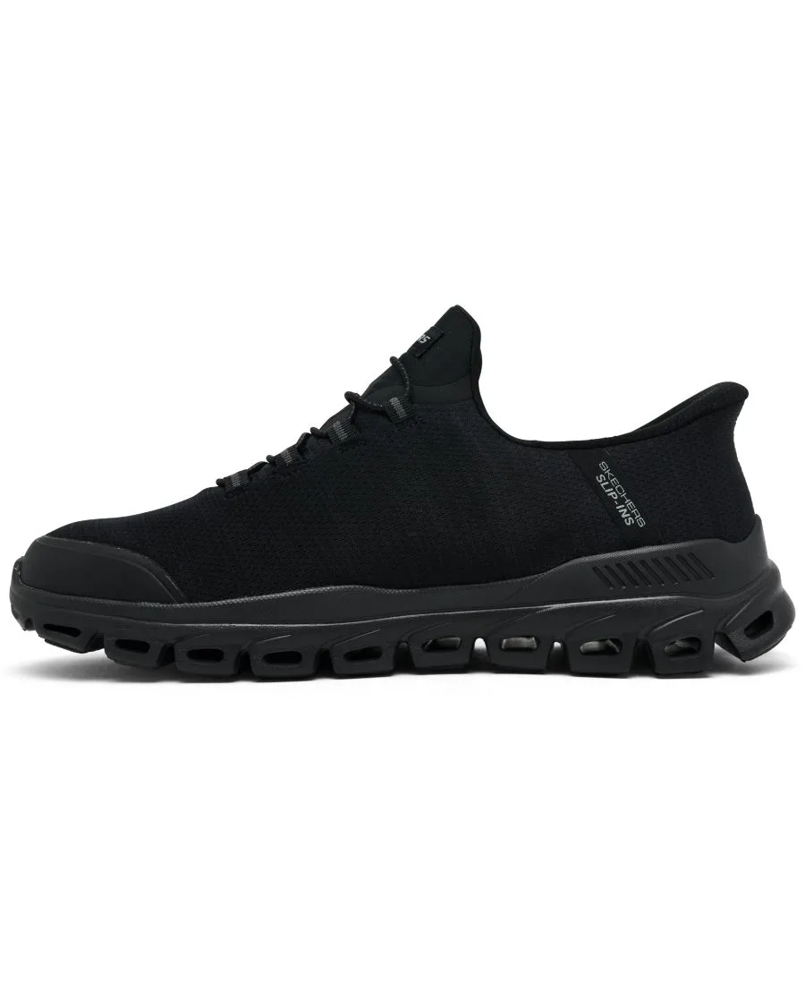 Мужские слипоны: кроссовки для ходьбы Glide-Step Zefyr Wide-Width от Finish Line Skechers, черный — фото 3