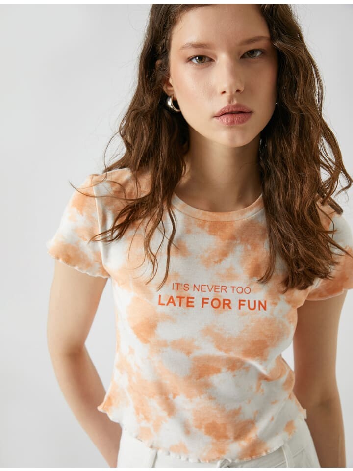 

Футболка KOTON T shirt, цвет orange gemustert