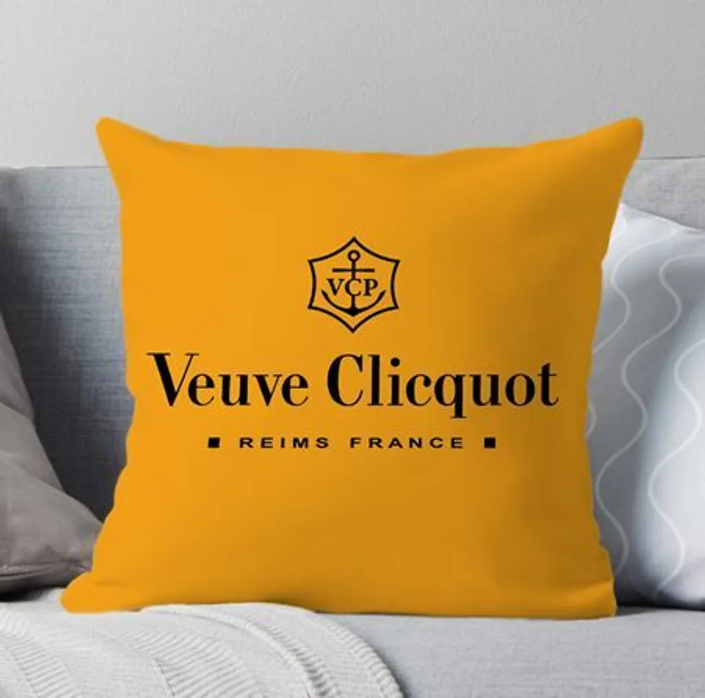 

Чехол на подушку Veuve Clicquot, оранжевый