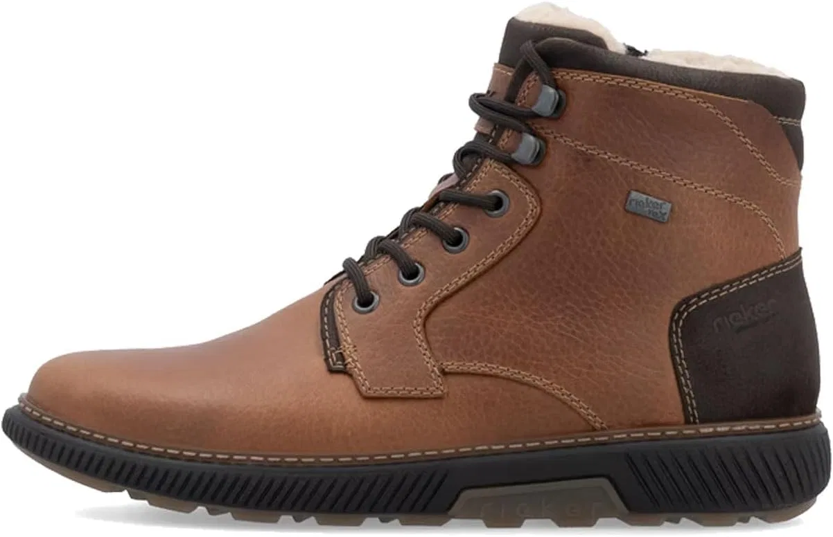 Мужские ботинки Rieker B3333 на шнуровке, Brown