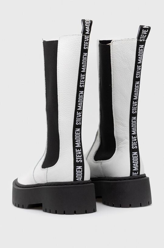 Женские ботинки челси Steve Madden Vivianne высокие из натуральной кожи, белый — фото 3