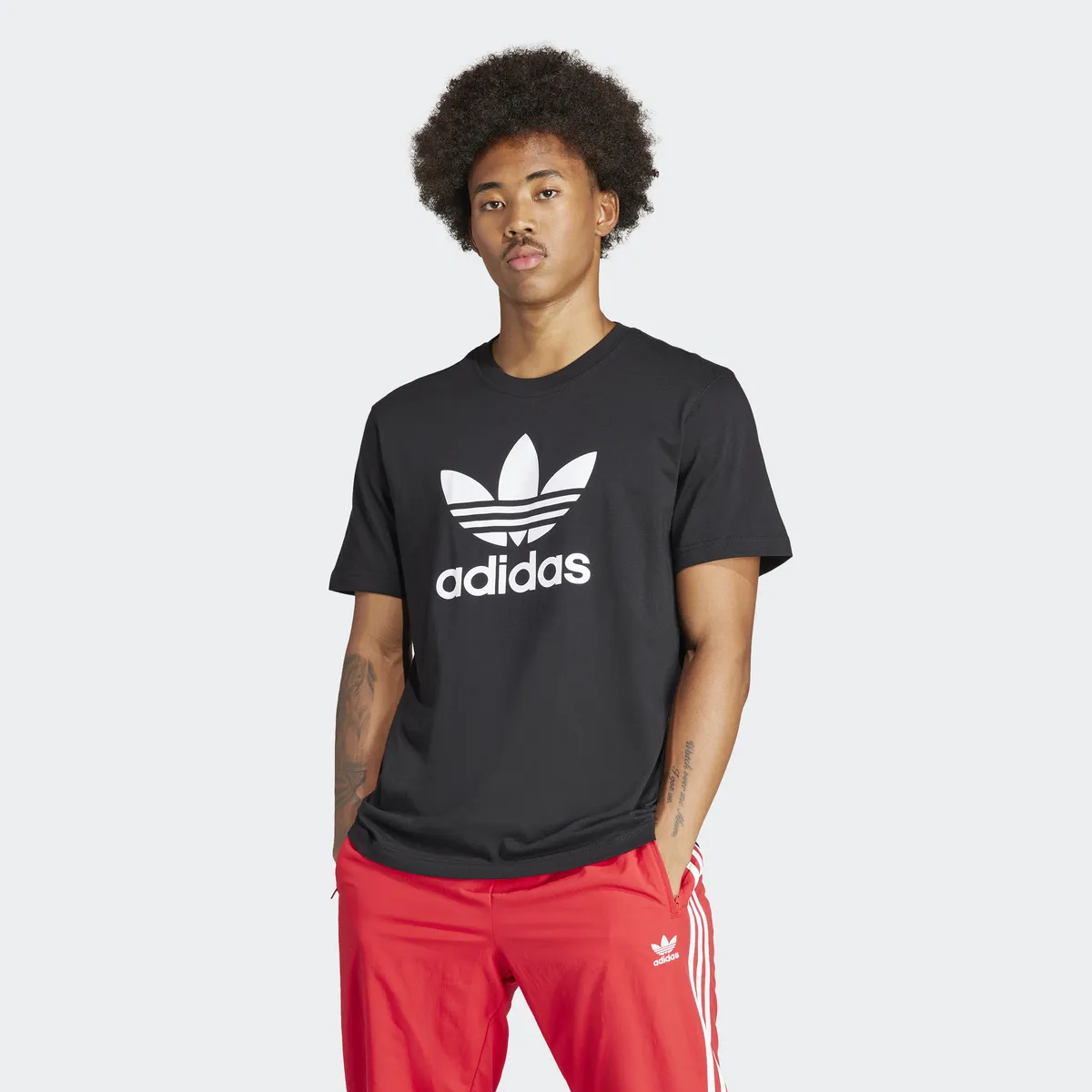 Футболка Adidas Originals "ФУТБОЛКА TREFOIL", черный — фото 2