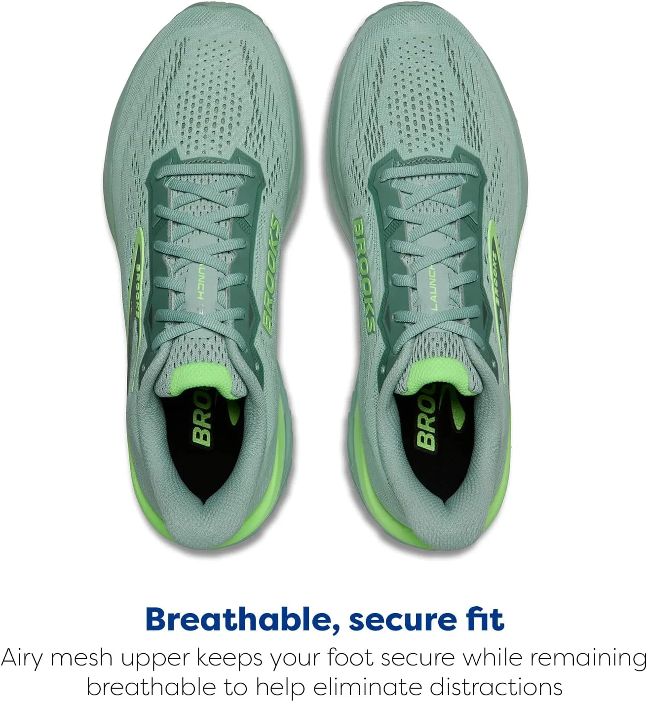 Мужские беговые кроссовки Brooks Launch 12 нейтрального цвета, Grey Mist Green — фото 4