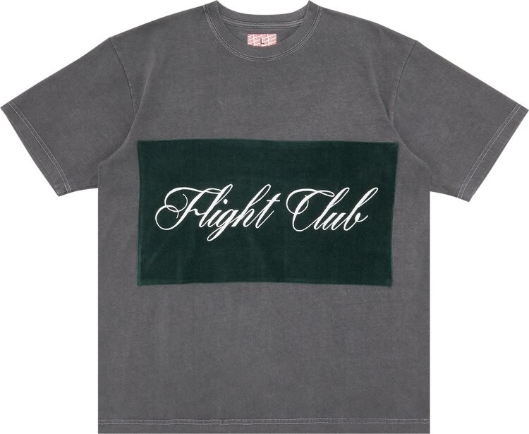 

Футболка Flight Club Script 'Washed Black/Velour Green', черный