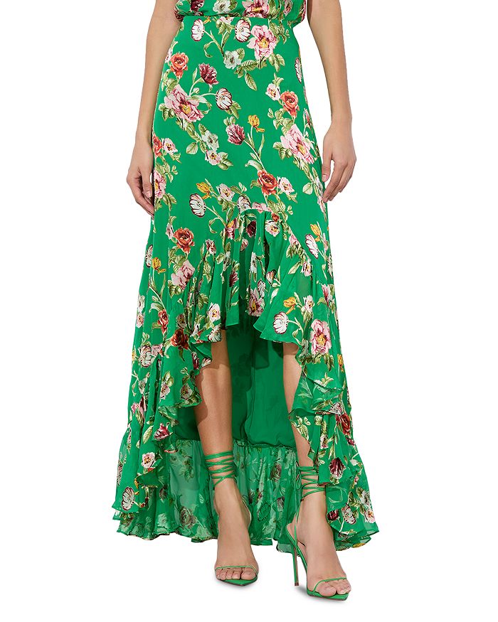 

Алиса и Оливия Сорайя Юбка с запахом из искусственного материала Alice and Olivia, зеленый