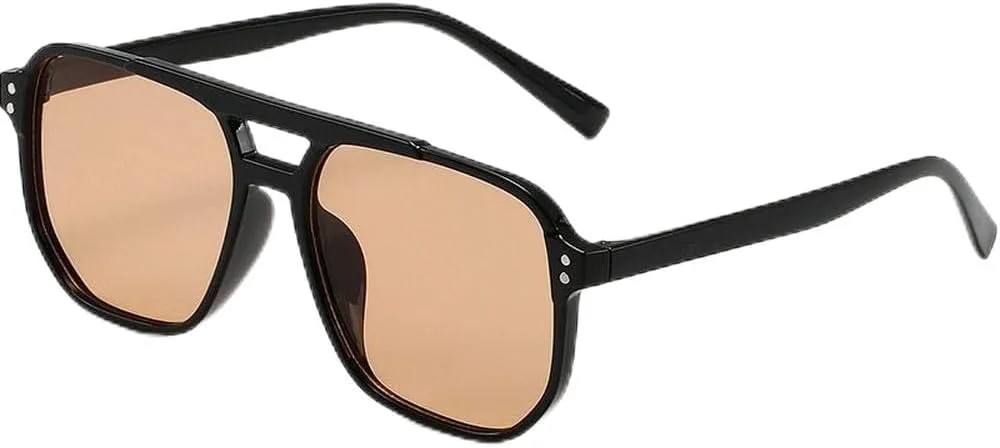 

Винтажные большие солнцезащитные очки для мужчин и женщин, мужские солнцезащитные очки унисекс, черные линзы, солнцезащитные очки UV400 для мужчин и женщин HYYZZC, 02