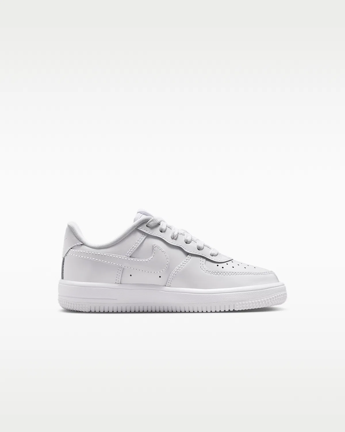 Кроссовки Nike Force 1 Low Patent Leather для малышей, White/White — фото 3