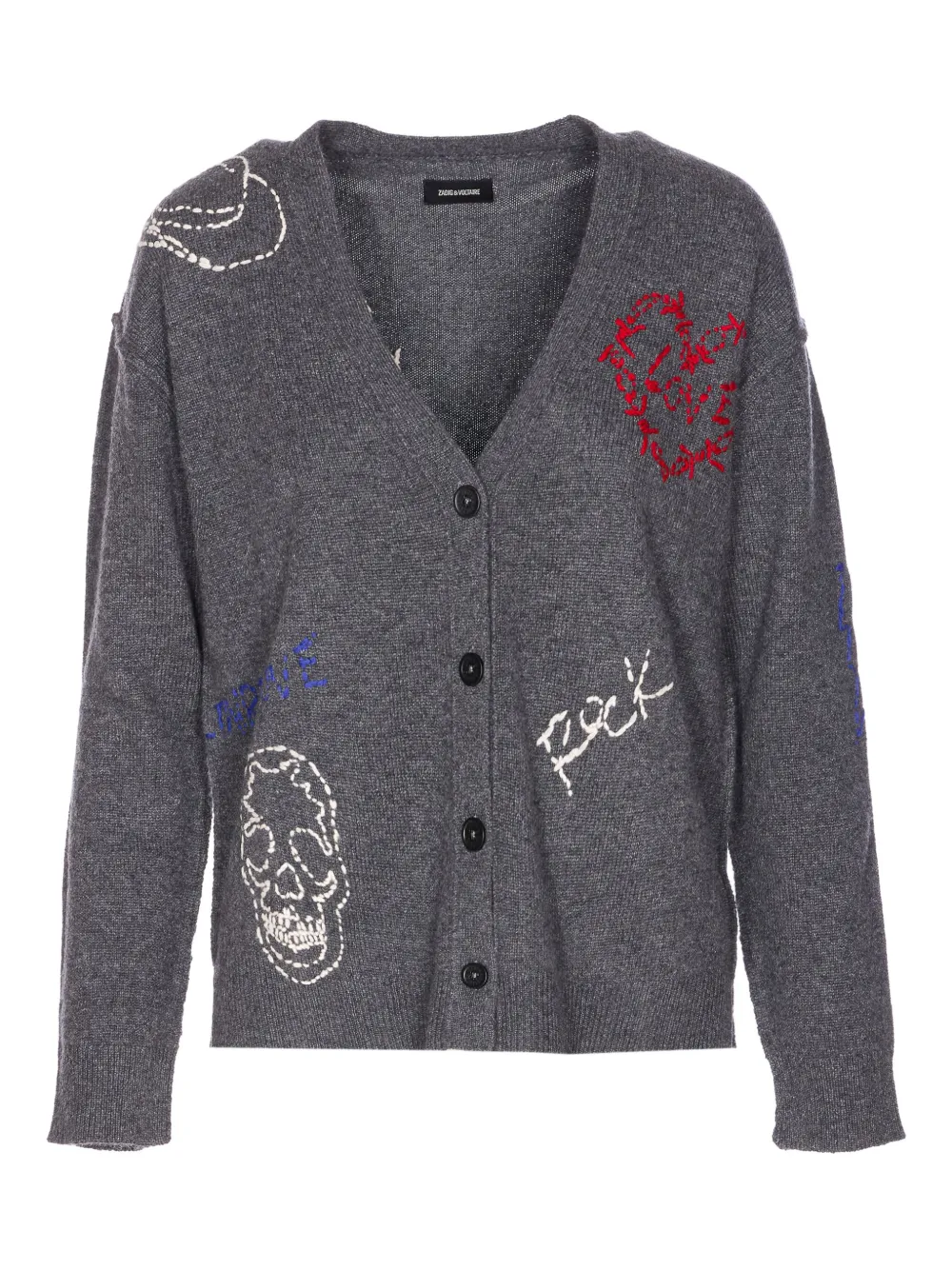 

Кардиган из кашемира с V-образным вырезом Mirkaz Zadig&Voltaire, серый