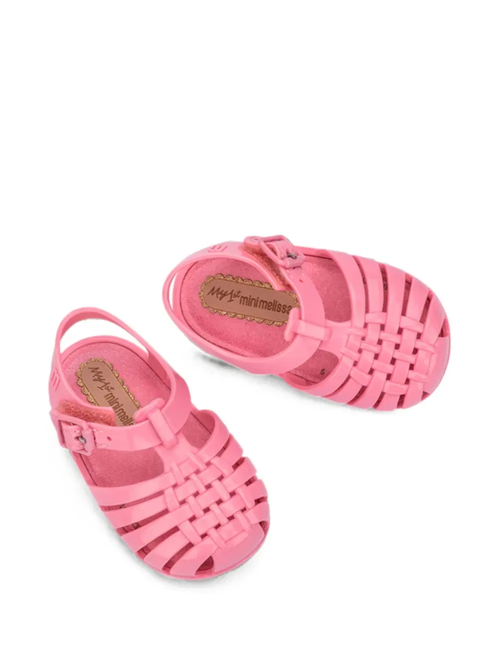 Сандалии с застежкой-пряжкой и ремешком для ношения Mini Melissa, розовый — фото 3