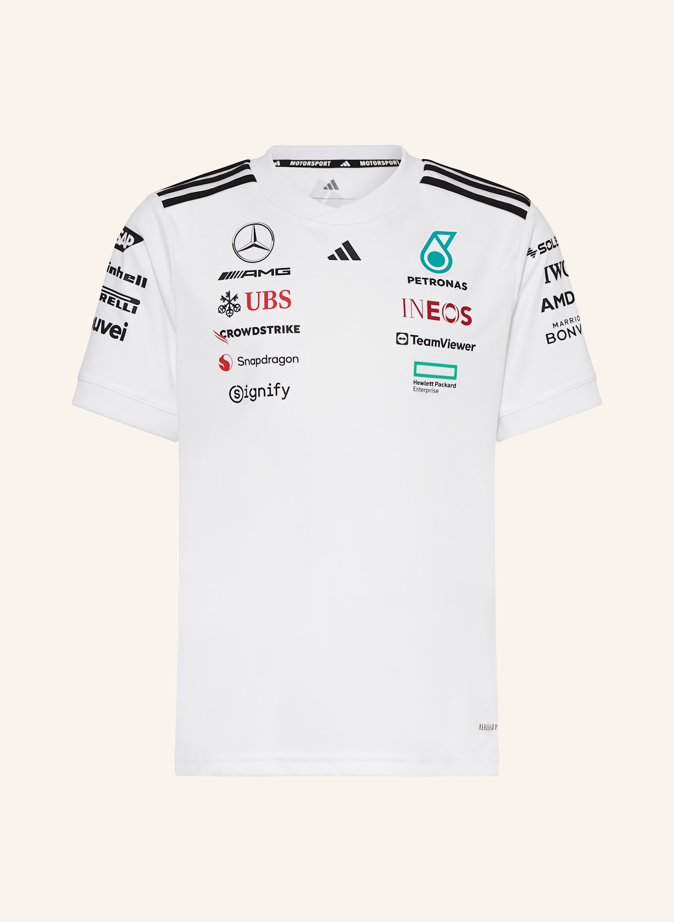 

Футболка Mercedes - гонщик команды AMG Petronas Formula One Adidas, белый