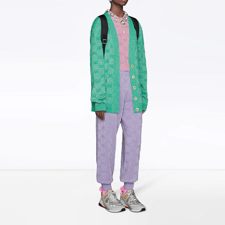 Кардиган (WMNS) Gucci GG Sparkling Wool Cardigan 'Mint' 599271-XKA5X-3136, зеленый — фото 4