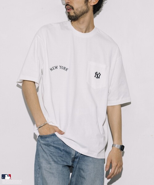 

Футболка с карманом, FREAK'S STORE MLB, белый