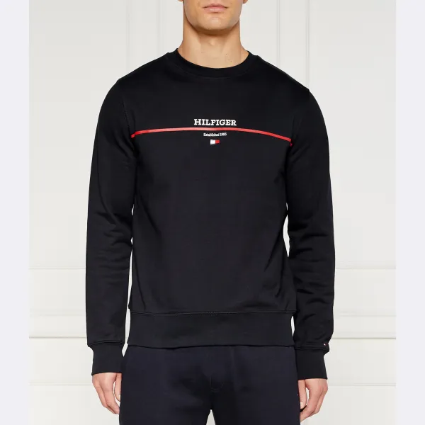 

Махровый свитшот обычного кроя Tommy Hilfiger, синий