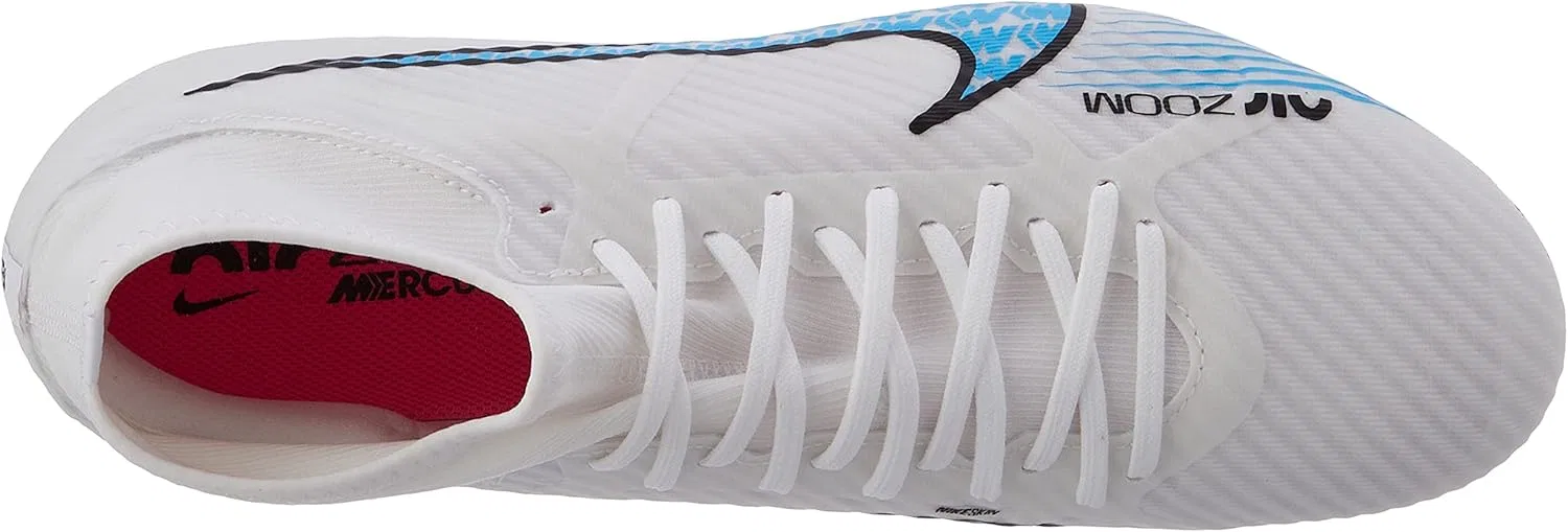 Мужские кроссовки Nike Zoom Mercurial Superfly 9 Academy SG-Pro AC, White Baltic Blue Pink Explosion — фото 3