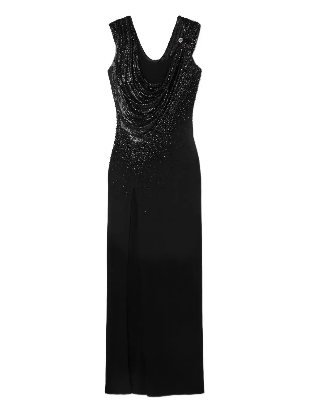 

Платье с пайетками VERSACE, черный