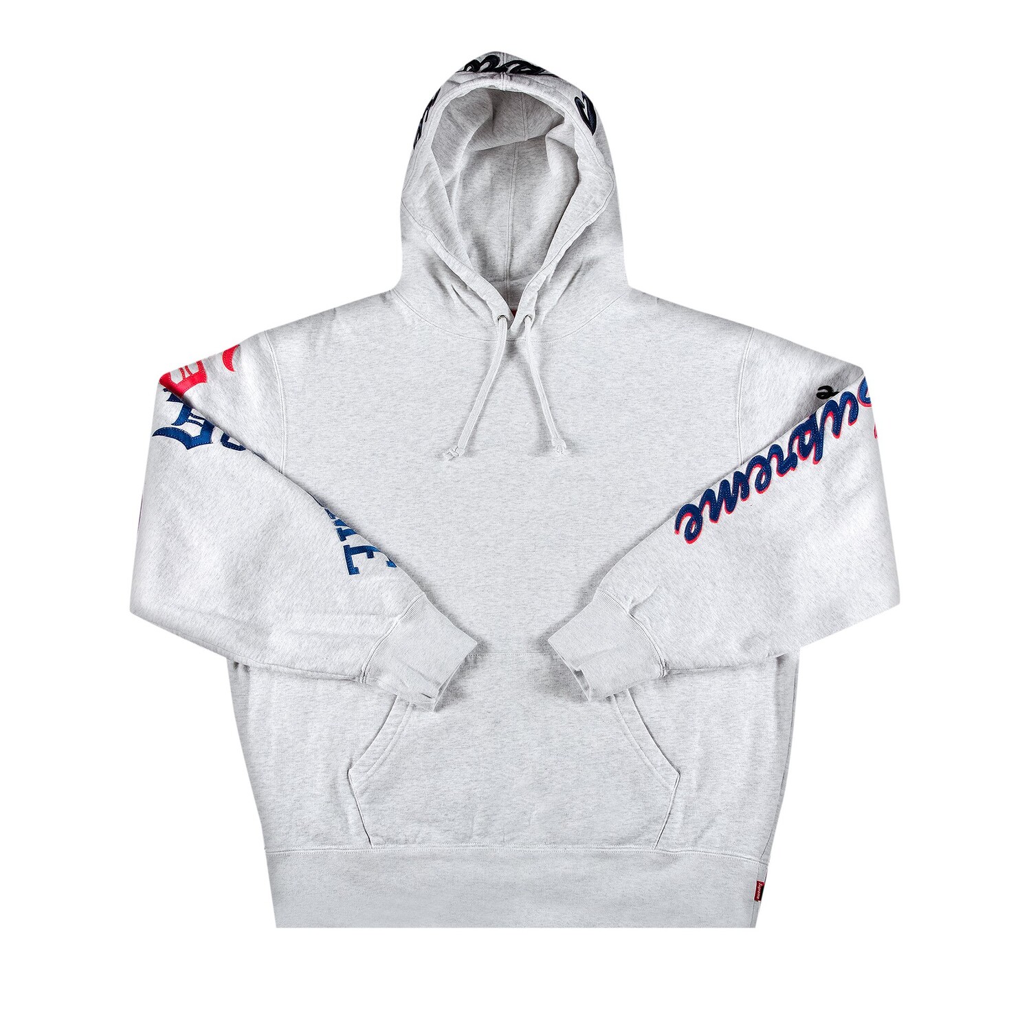 

Толстовка с капюшоном Supreme с мульти-логотипом, Пепельно-серый
