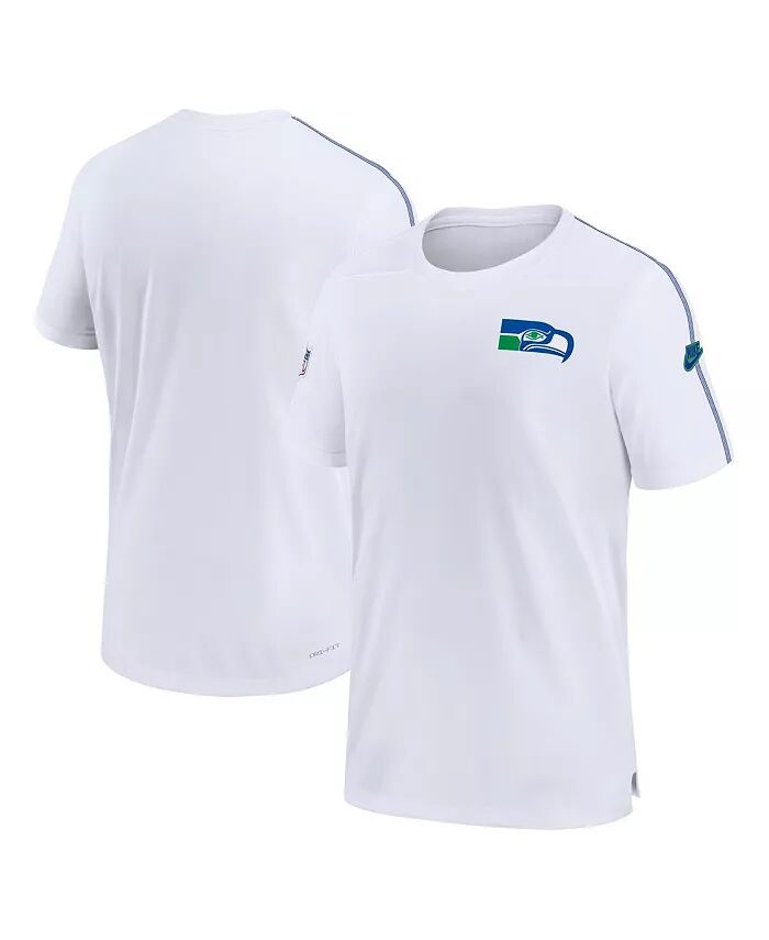 

Мужская белая футболка Seattle Seahawks Sideline Alternate Logo Coach Performance Nike