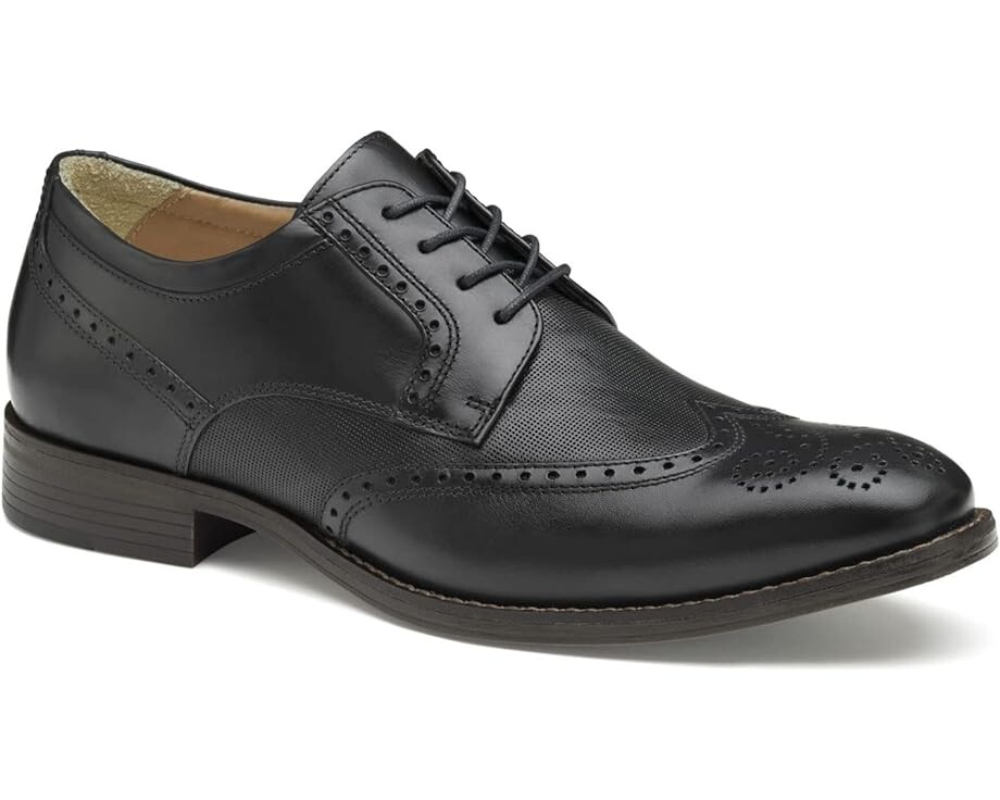 

Оксфорды Johnston & Murphy Lewis Embossed Wing Tip, цвет Black Full Grain